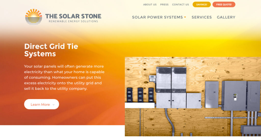 website design for solar power company florida